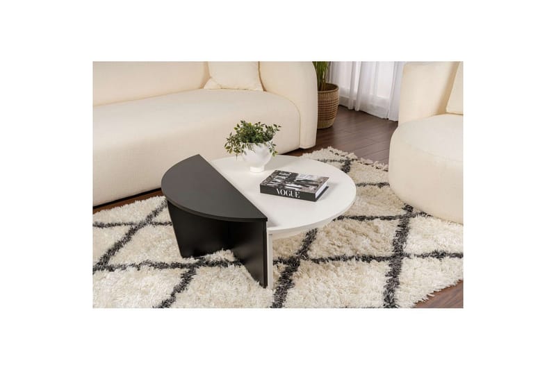 Sofabord Mukund Tre Hvit Tre Svart - Tre Hvit Tre Svart - Møbler - Bord - Sofabord