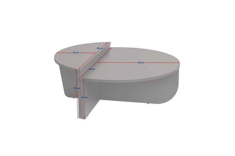 Sofabord Mukund Tre Hvit Tre Svart - Tre Hvit Tre Svart - Møbler - Bord - Sofabord