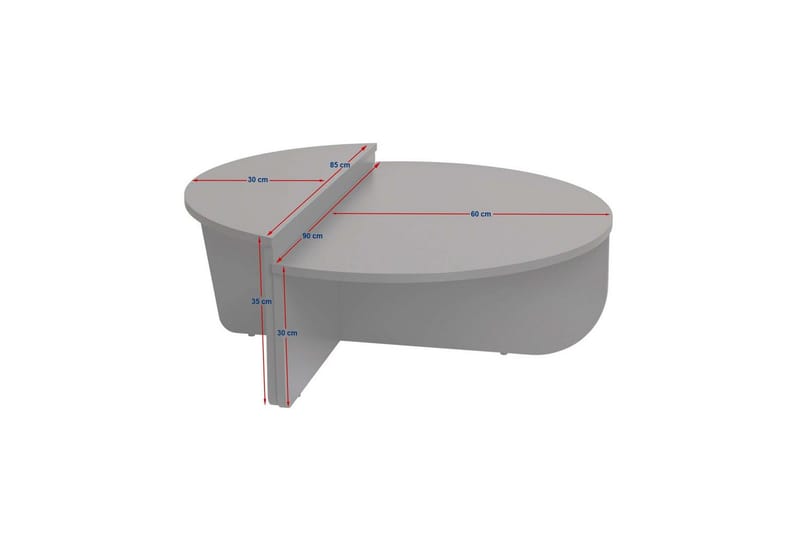 Sofabord Mukund Tre Hvit Tre Svart - Tre Hvit Tre Svart - Møbler - Bord - Sofabord