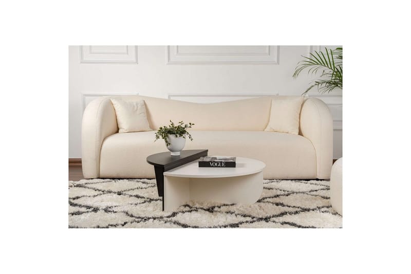 Sofabord Mukund Tre Hvit Tre Svart - Tre Hvit Tre Svart - Møbler - Bord - Sofabord