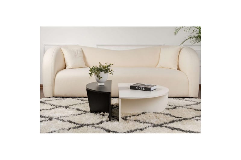 Sofabord Mukund Tre Hvit Tre Svart - Tre Hvit Tre Svart - Møbler - Bord - Sofabord