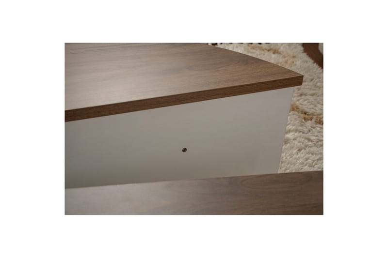 Sofabord Mukund Valnøtt Hvit - Valnøtt Hvit - Møbler - Bord - Sofabord