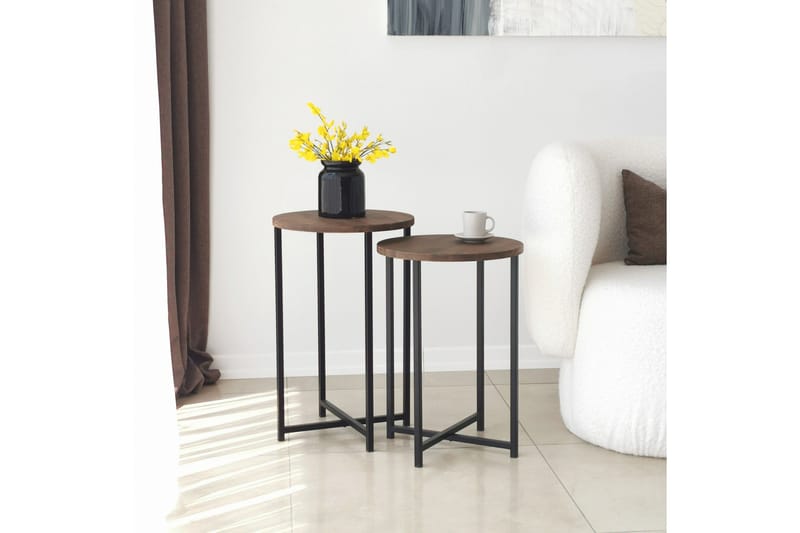 Mumondo Sofabord 35x35x35 cm Rundt - Brun - Møbler - Bord - Sofabord