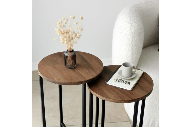 Mumondo Sofabord 35x35x35 cm Rundt - Brun - Møbler - Bord - Sofabord