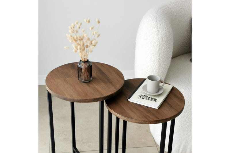 Mumondo Sofabord 35x35x35 cm Rundt - Brun - Møbler - Bord - Sofabord