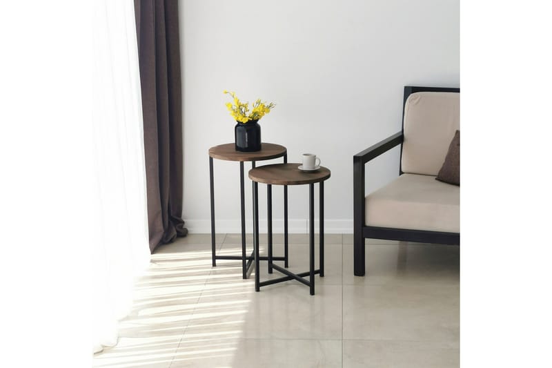 Mumondo Sofabord 35x35x35 cm Rundt - Brun - Møbler - Bord - Sofabord