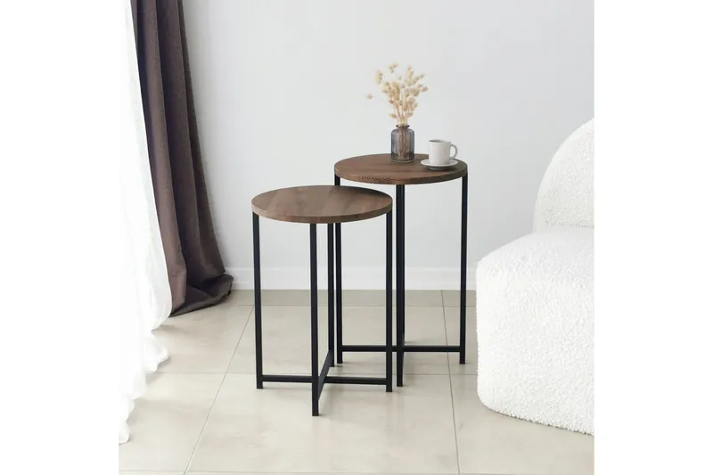 Mumondo Sofabord 35x35x35 cm Rundt - Brun - Møbler - Bord - Sofabord