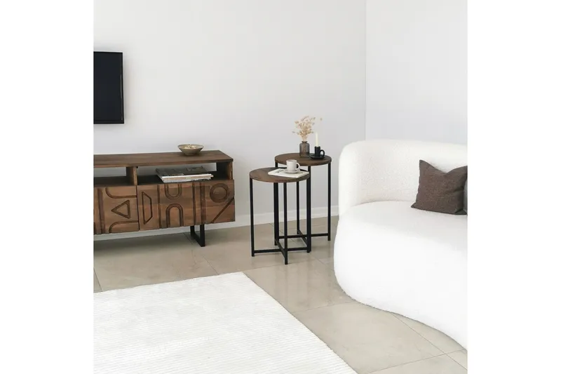 Mumondo Sofabord 35x35x35 cm Rundt - Brun - Møbler - Bord - Sofabord