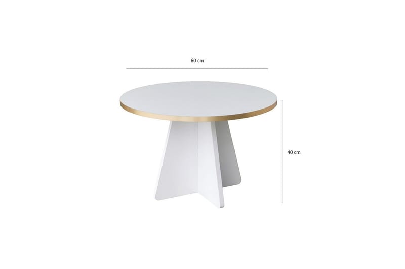 Munne Sofabord 60 cm - Hvit - Møbler - Bord - Sofabord