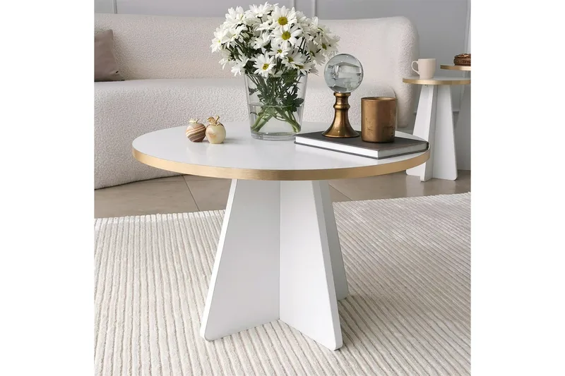 Munne Sofabord 60 cm - Hvit - Møbler - Bord - Sofabord