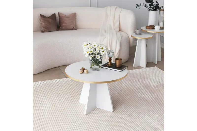 Munne Sofabord 60 cm - Hvit - Møbler - Bord - Sofabord