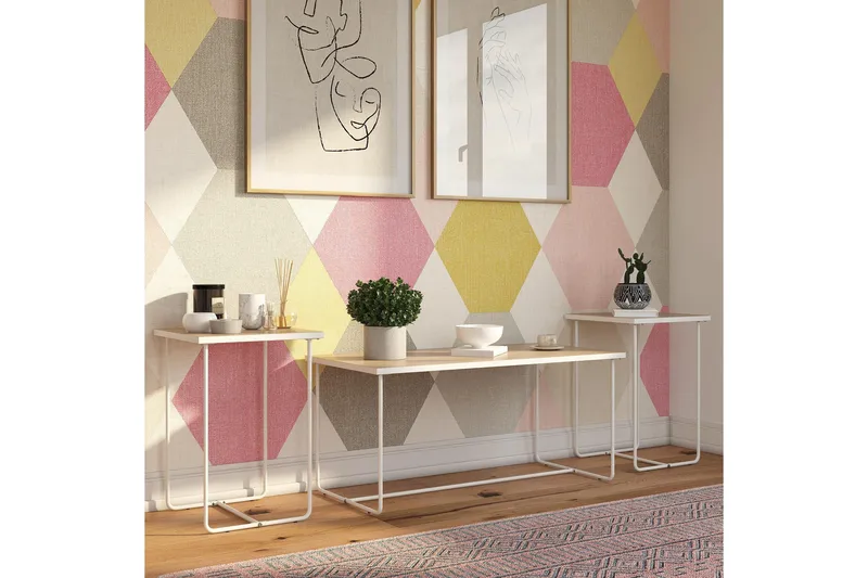 Nadzeya Sofabord Set - Natur - Møbler - Bord - Sofabord