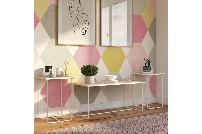 Nadzeya Sofabord Set - Natur - Møbler - Bord - Sofabord