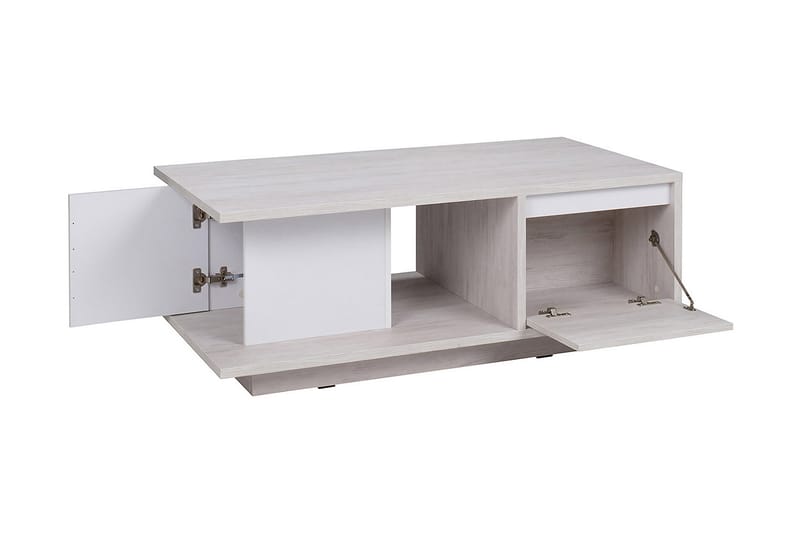 Najera Sofabord 120 cm med Oppbevaring - Valnøttsbrun/Svart - Møbler - Bord - Sofabord