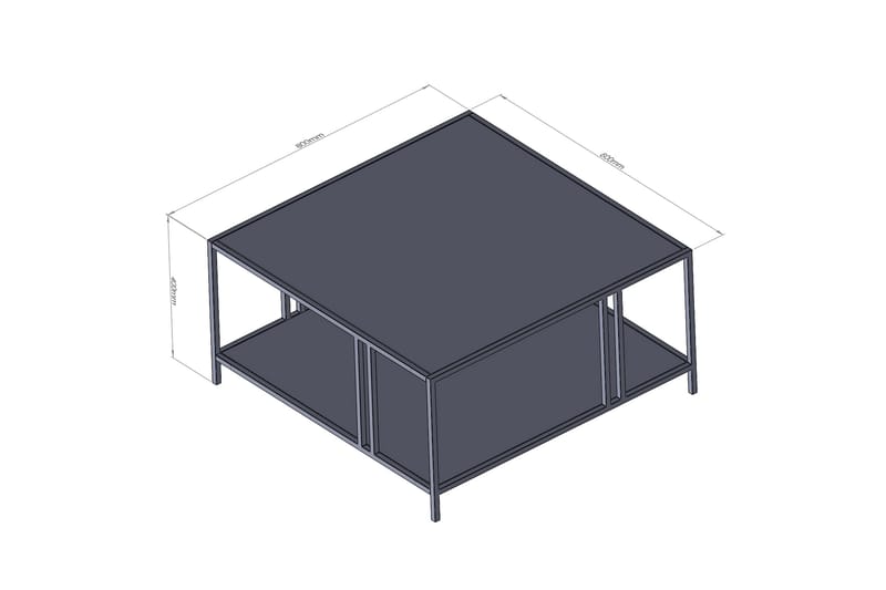Nar Sofabord 80 cm - Svart - Møbler - Bord - Sofabord