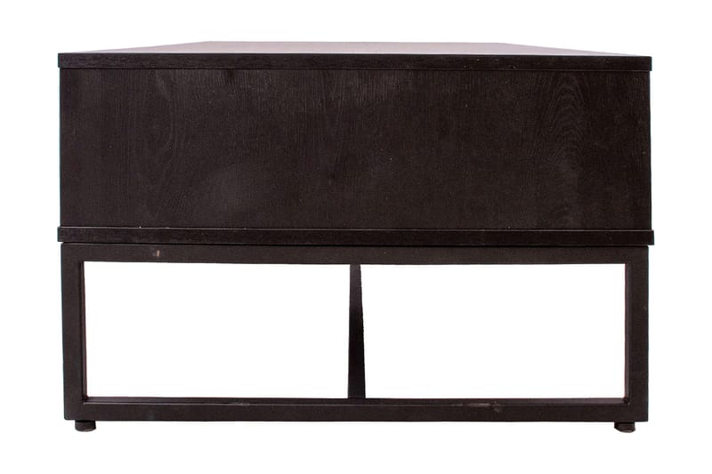 Nauerna Sofabord 110 cm med Oppbevaring 2 Skuffer - Eikefarge/Svart - Møbler - Bord - Sofabord