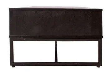 Nauerna Sofabord 110 cm med Oppbevaring 2 Skuffer - Eikefarge/Svart - Møbler - Bord - Sofabord