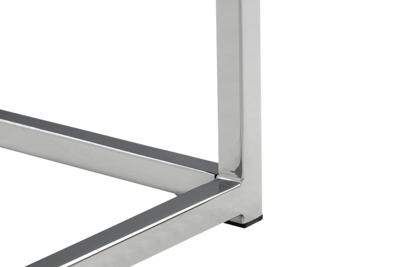 Nelly Sofabord 100 cm Marmormønster - Glass/Hvit/Krom - Møbler - Bord - Sofabord