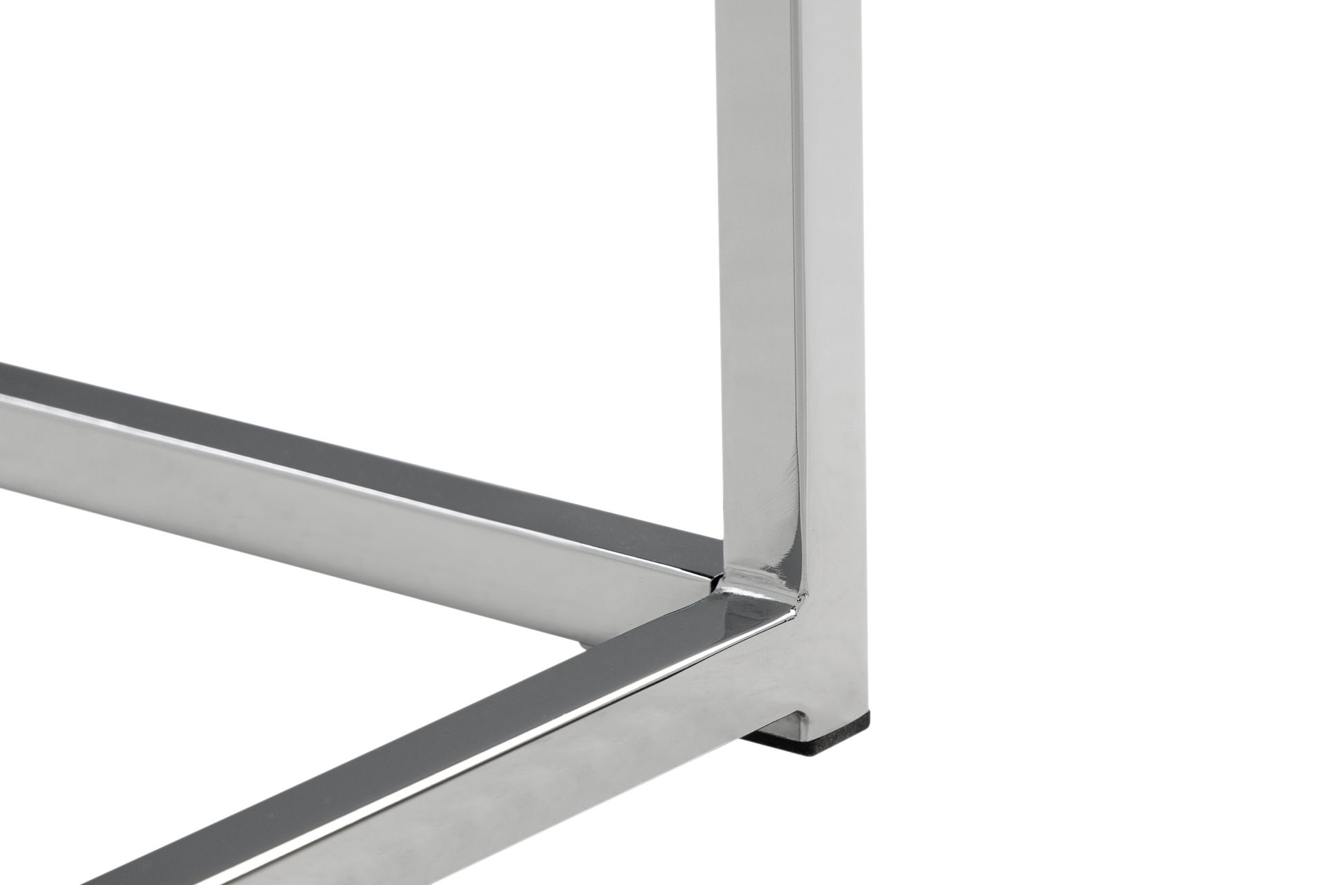 Nelly Sofabord 120 cm Marmormønster - Glass/Hvit/Krom - Møbler - Bord - Sofabord