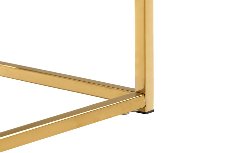Nelly Sofabord 120 cm Marmormønster - Glass/Svart/Messing - Møbler - Bord - Sofabord