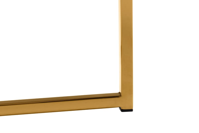 Nelly Sofabord 80 cm Marmormønster - Glass/Hvit/Messing - Møbler - Bord - Sofabord