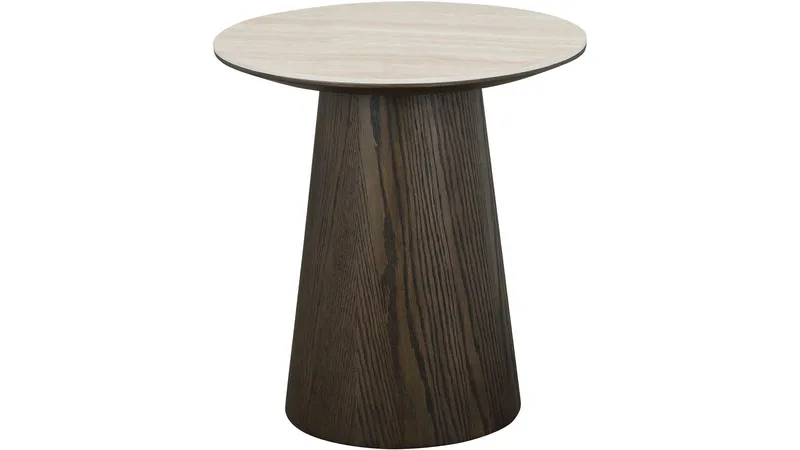 Sofabord NFG Ullern Ø48 Dia 48 cm, Travertinlook