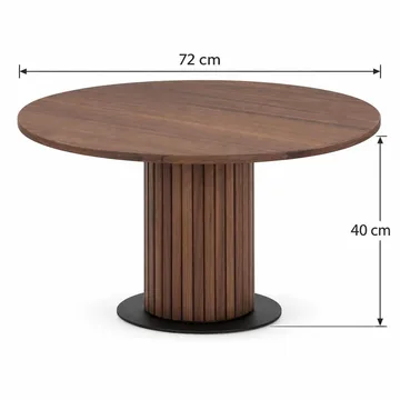 Noira rundt sofabord 72 cm - Valnøtt - Møbler - Bord - Sofabord