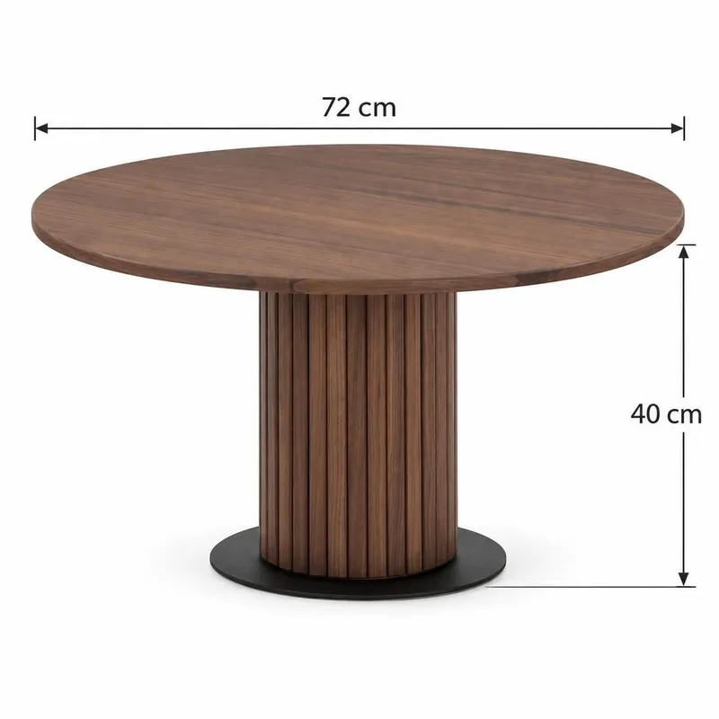 Noira rundt sofabord 72 cm - Valnøtt - Møbler - Bord - Sofabord