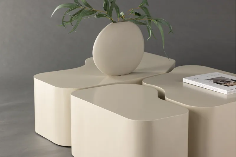 Nordland 92x74 cm Rektangulært Sofabord i Tre - Beige - Møbler - Bord - Sofabord