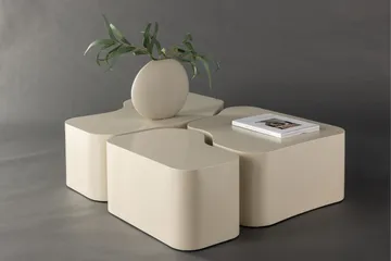 Nordland 92x74 cm Rektangulært Sofabord i Tre - Beige - Møbler - Bord - Sofabord