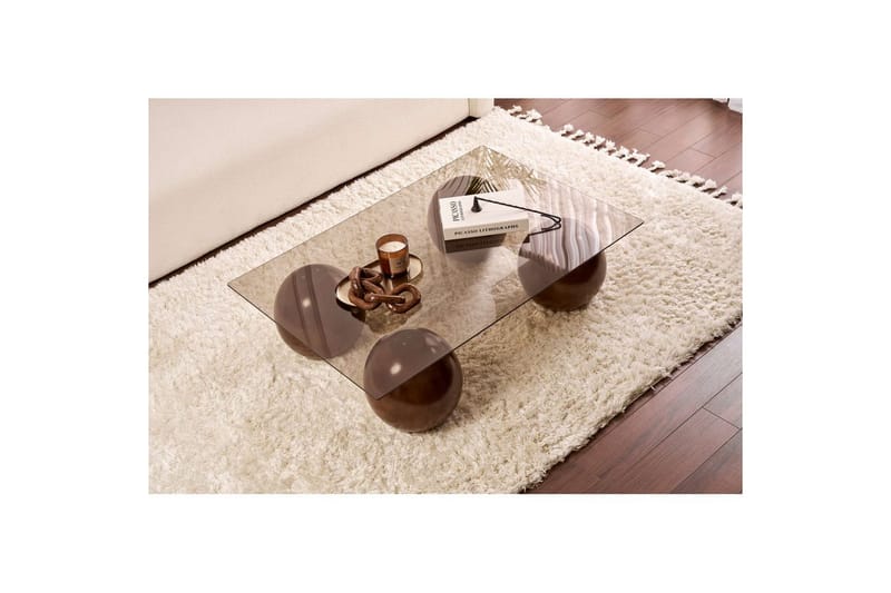 Sofabord Nordure Koushik Sofabord 110 cm Sand,Sjokoladebrun - Møbler - Bord - Sofabord