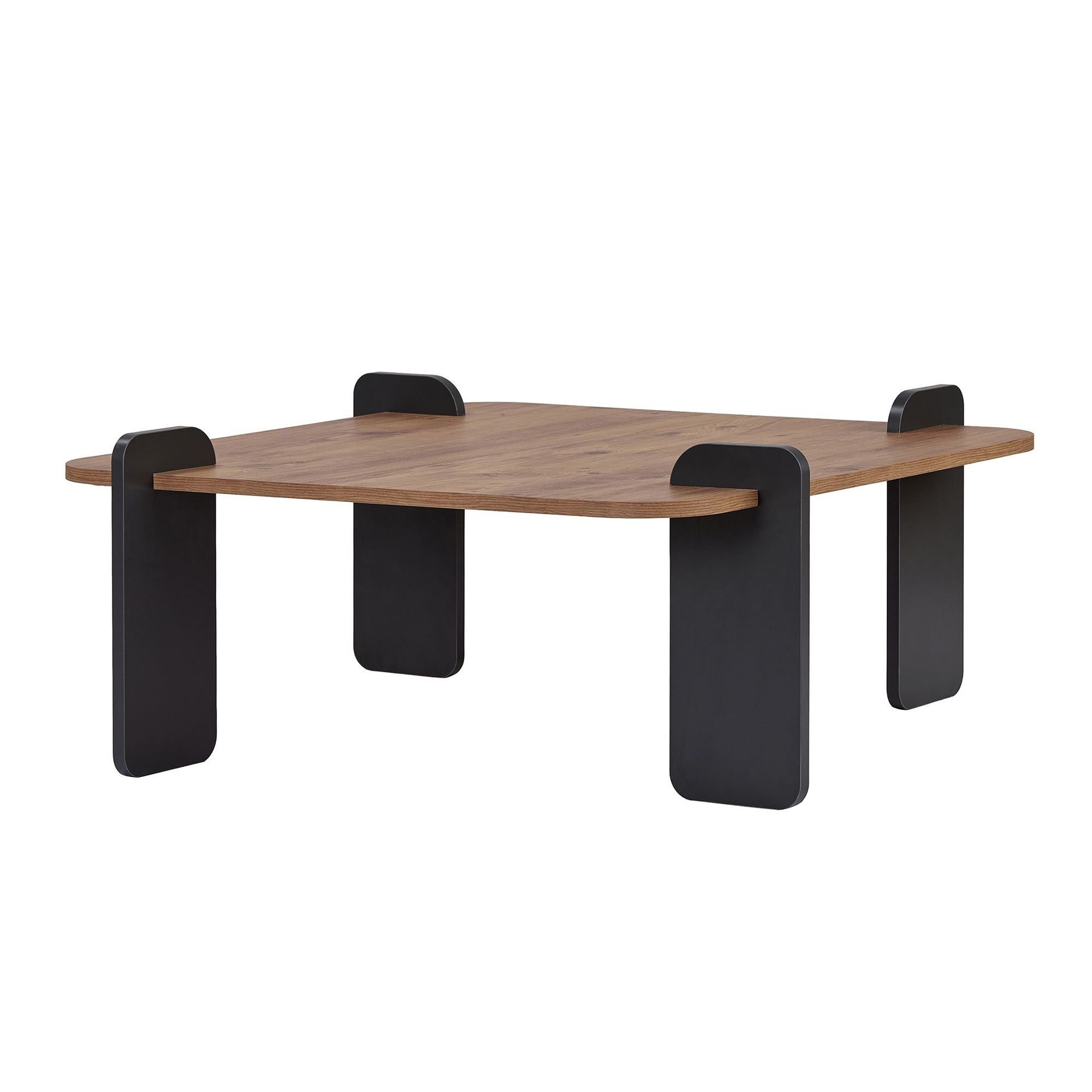 Sofabord Nordure Marais (90 x 35 x 90 cm) Atlantisk furu antrasitt -