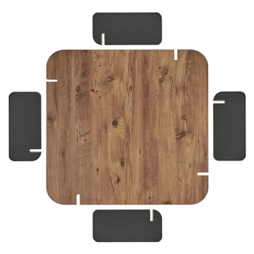 Sofabord Nordure Marais (90 x 35 x 90 cm) Atlantisk furu antrasitt - Møbler - Bord - Sofabord