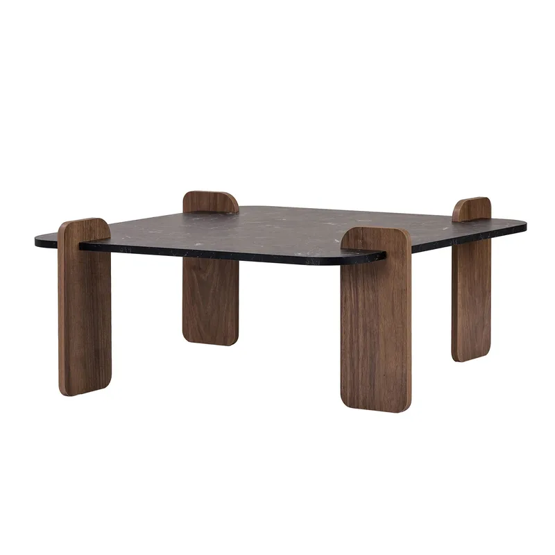 Sofabord Nordure Marais (90 x 35 x 90 cm) Lotus valnøtt, undefined