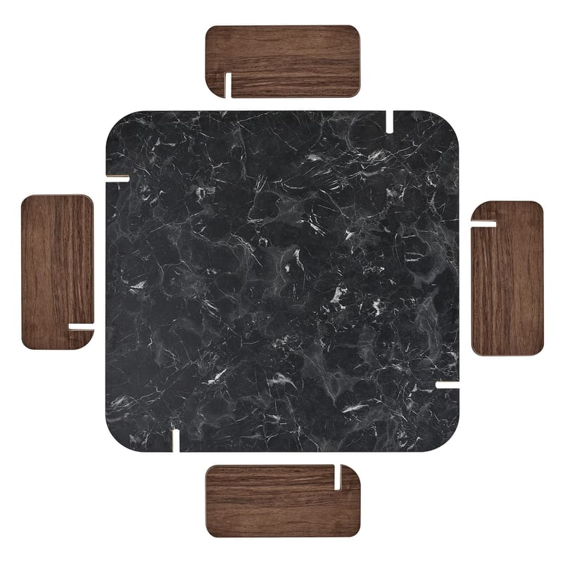 Sofabord Nordure Marais (90 x 35 x 90 cm) Lotus valnøtt - Møbler - Bord - Sofabord