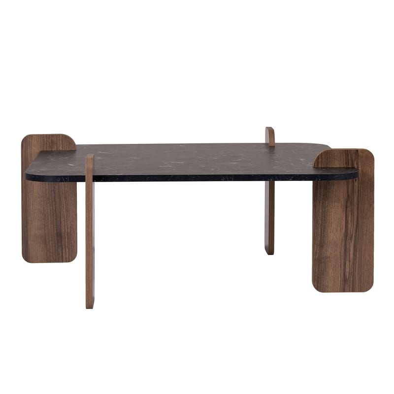 Sofabord Nordure Marais (90 x 35 x 90 cm) Lotus valnøtt - Møbler - Bord - Sofabord