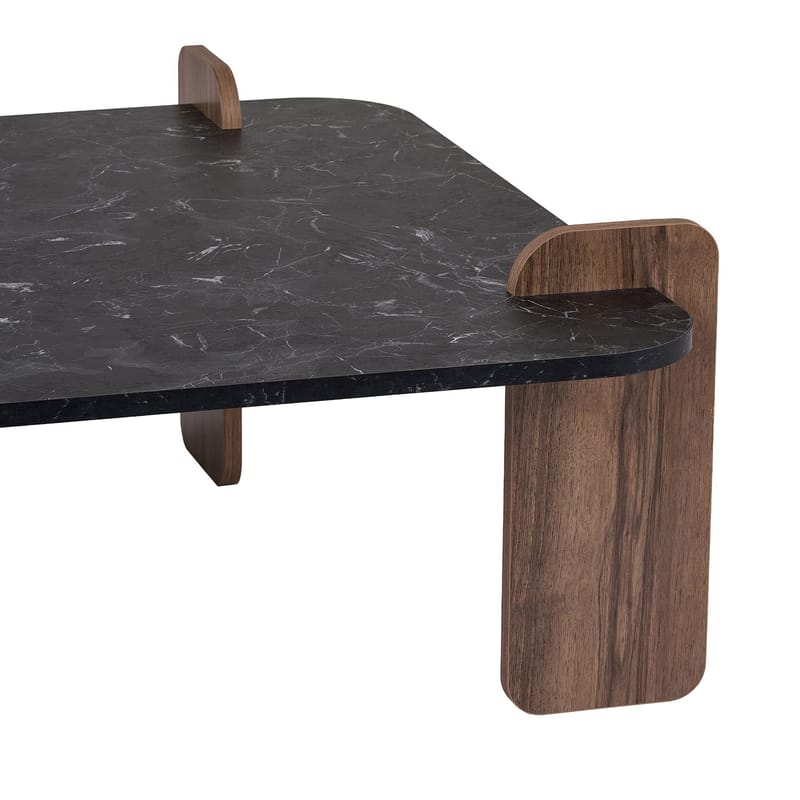Sofabord Nordure Marais (90 x 35 x 90 cm) Lotus valnøtt - Møbler - Bord - Sofabord