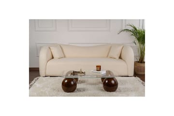 Sofabord Nordure Maroulburg Sofabord 118 cm Hvit,Brun - Møbler - Bord - Sofabord