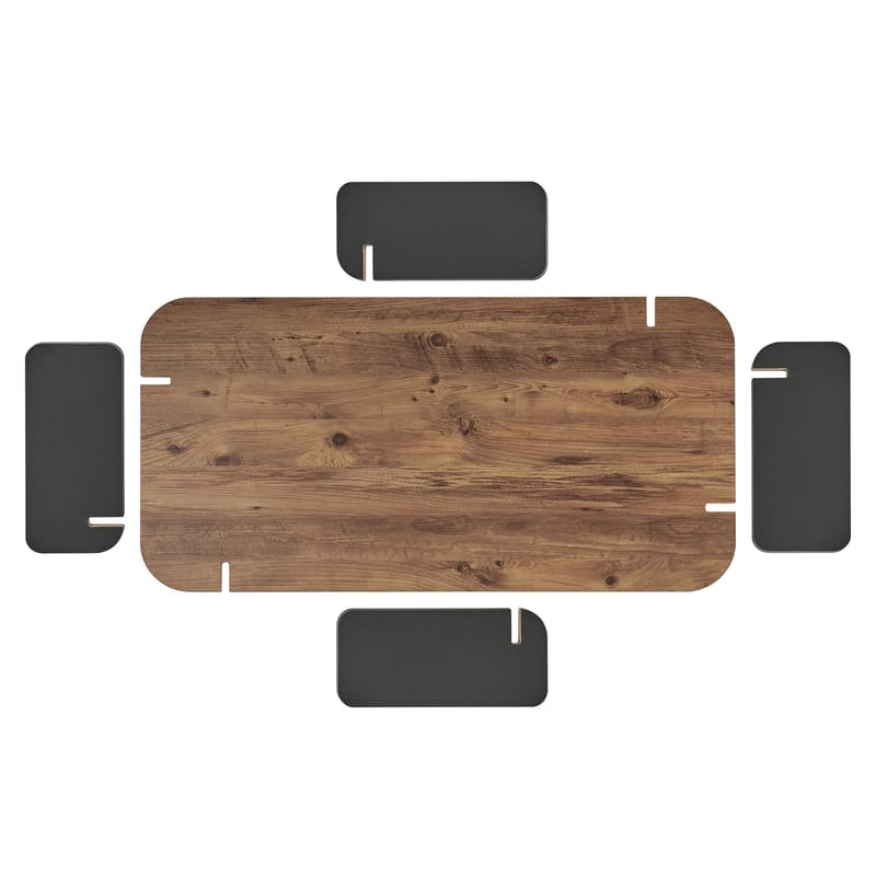 Sofabord Nordure Renard (120 x 35 x 60 cm) Atlantisk furu antrasitt - Atlantisk furu og antrasitt - Møbler - Bord - Sofabord