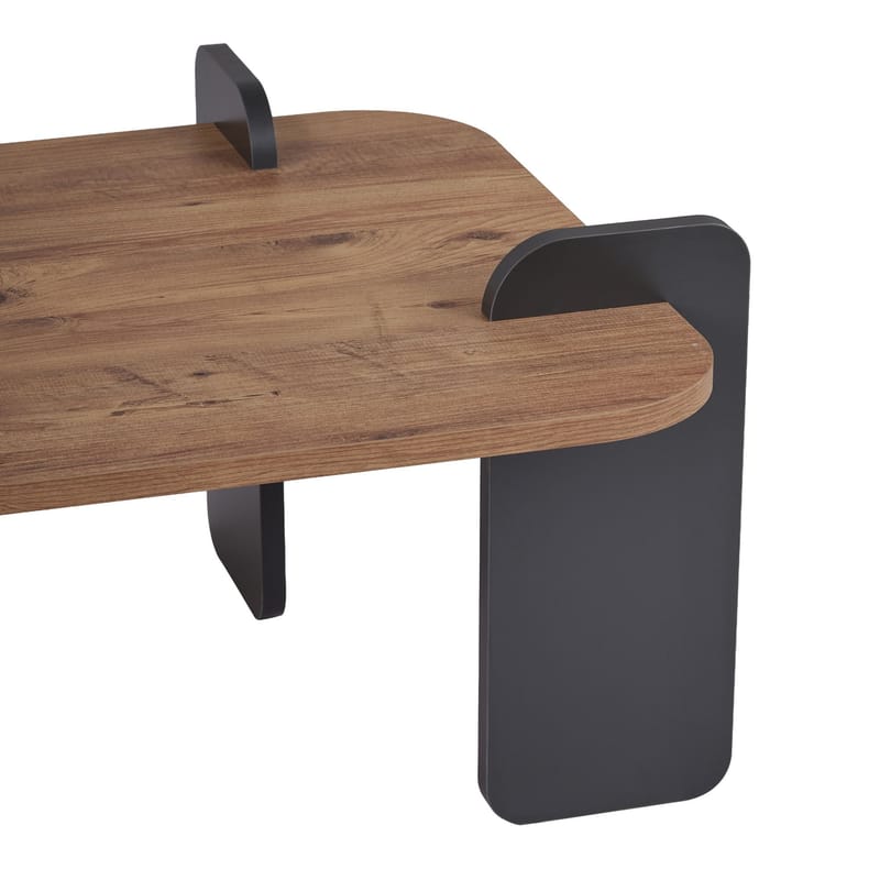 Sofabord Nordure Renard (120 x 35 x 60 cm) Atlantisk furu antrasitt - Atlantisk furu og antrasitt - Møbler - Bord - Sofabord