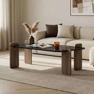 Sofabord Nordure Renard (120 x 35 x 60 cm) Lotus valnøtt - Møbler - Bord - Sofabord