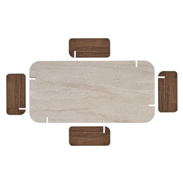Sofabord Nordure Renard (120 x 35 x 60 cm) Travertin valnøtt - Møbler - Bord - Sofabord