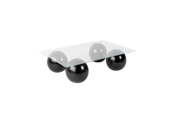 Sofabord Nordure Salongbord Koushik Svart / Transparent Svart - Møbler - Bord - Sofabord