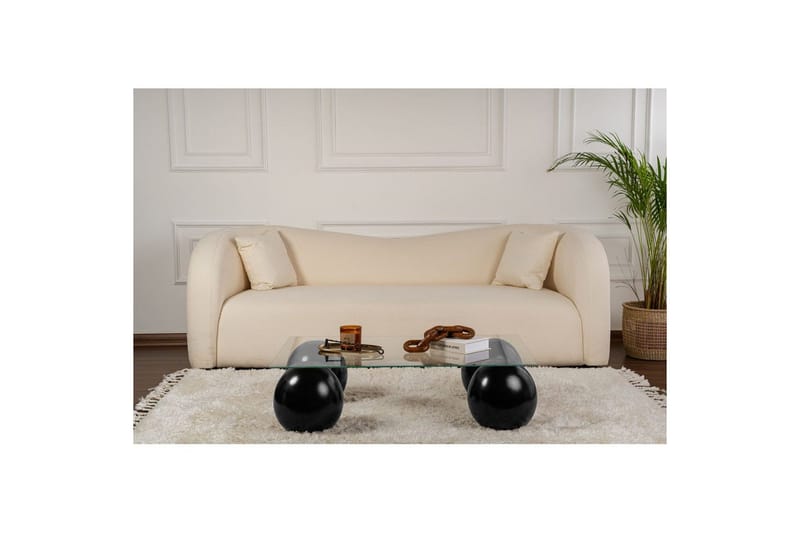 Sofabord Nordure Salongbord Koushik Svart / Transparent Svart - Møbler - Bord - Sofabord
