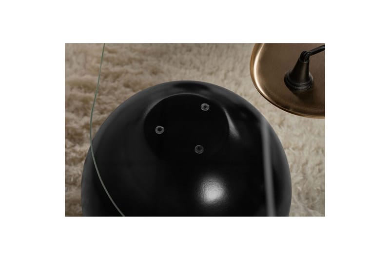 Sofabord Nordure Sofabord Maroulburg Svart / Transparent Svart,hvit - Møbler - Bord - Sofabord