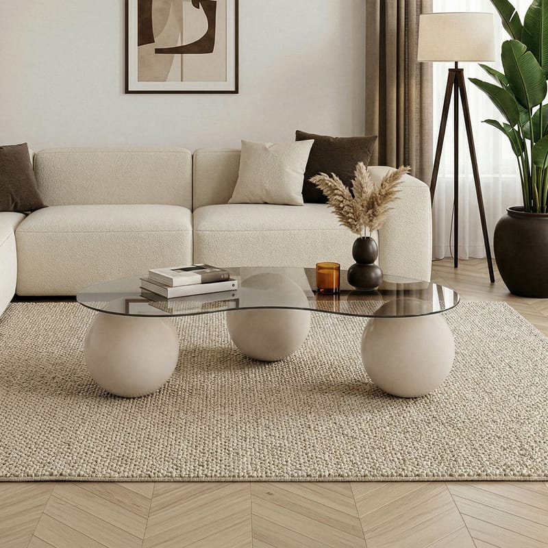 Sofabord Nordure Sphere (120 x 30 x 70 cm) Kashmir grå - Møbler - Bord - Sofabord