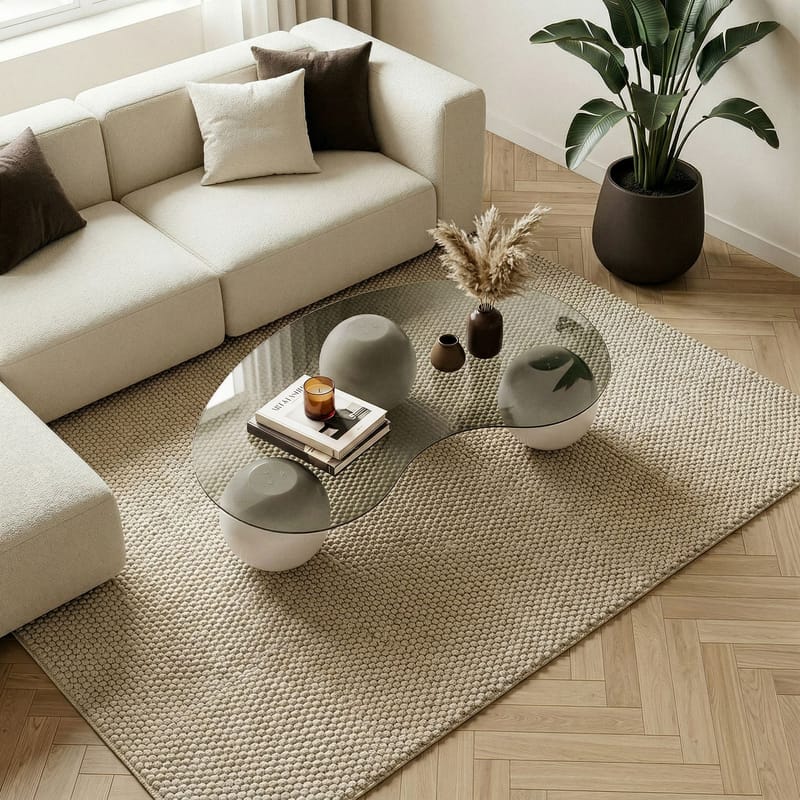 Sofabord Nordure Sphere (120 x 30 x 70 cm) Kashmir grå - Møbler - Bord - Sofabord