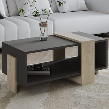 Norell Sofabord 90x40x49 cm - Travertin/Antrasitt - Møbler - Bord - Sofabord