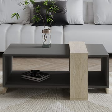 Norell Sofabord 90x40x49 cm - Travertin/Antrasitt - Møbler - Bord - Sofabord