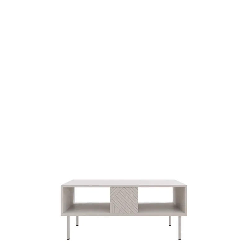Norrs 100 cm Rektangulært Sofabord med Oppbevaring i Tre, Beige